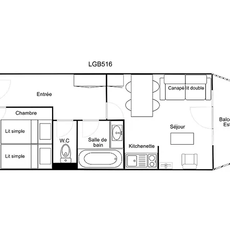 Apartmán 2 Pieces Confortables, Skis Aux Pieds, Animaux Admis - Fr-1-182a-24 Courchevel
