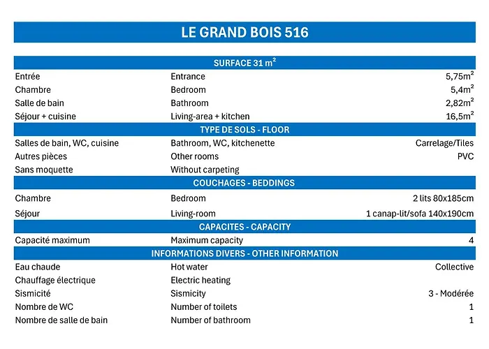 2 Pieces Confortables, Skis Aux Pieds, Animaux Admis - Fr-1-182a-24 *